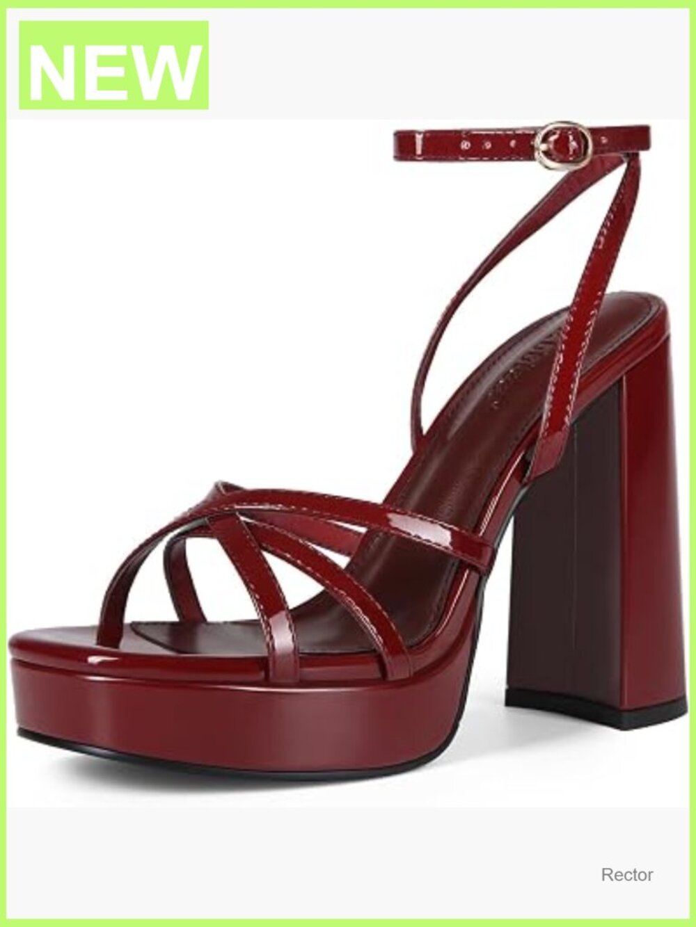 Strappy Chunky Platform Heels Lace Up Square Open Toe Block Heel Sandals